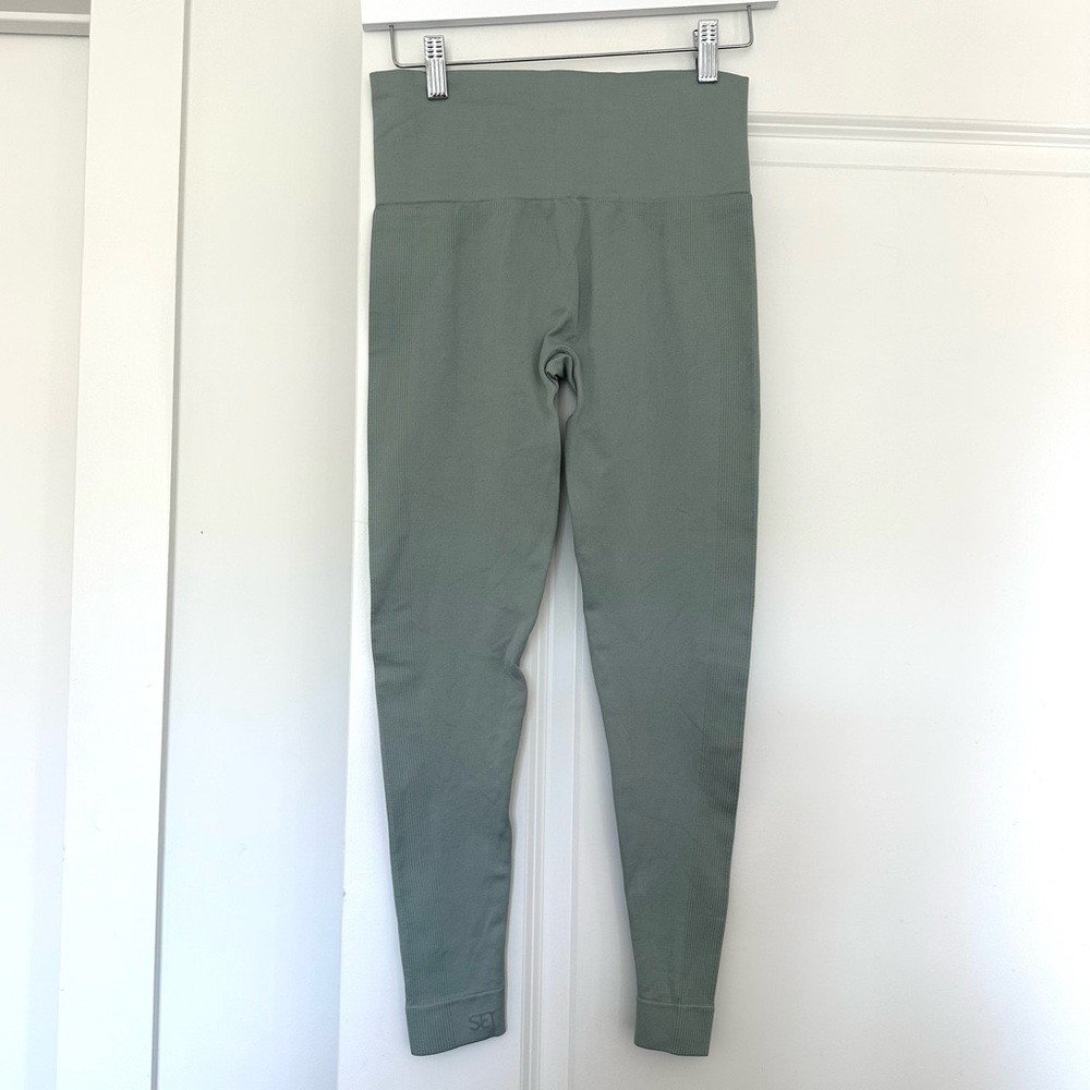 Set Active (M) Seafoam Green High Rise Workout Leggings Athletic Gym Athleisure